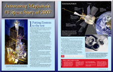 GP-B was selected as the #1 Space Story of 2007 by Astronomy Magazine.