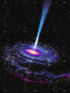 Artist's depiction of a super-massive black hole
