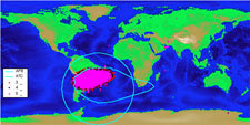 South Atlantic Anomaly (SAA): A region above the Earth where the fluxes of trapped protons and other particles emitted by the Sun are much greater than anywhere else on Earth.
