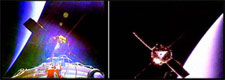Still photos from spacecraft separation video.