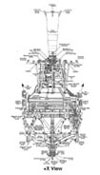 +X side view CAD drawing of the spacecraft.