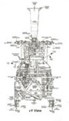 +Y side view CAD drawing of the spacecraft.