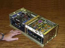 One of the SQUID Readout Electronics (SRE) boxes.
