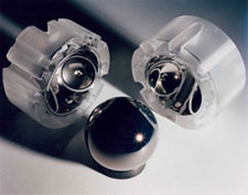 A gyro rotor and its housing.