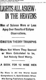 New York Times headline of November 10, 1919.