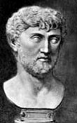 Sculptured bust of Lucretius