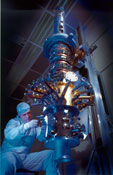 The 9' long pre-flight probe on display.