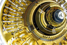 Looking into the probe's tophat, where ~450 wires and cables connect with the science instrument inside.