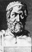 Sculptured bust of Zeno